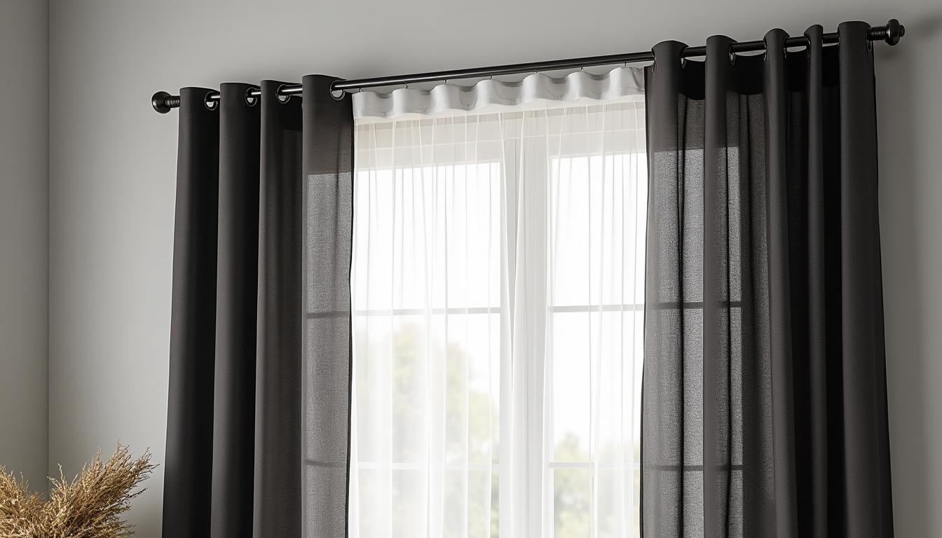 découvrez comment associer un rideau occultant et un voilage sur la même tringle pour créer un intérieur élégant, alliant fonctionnalité et esthétisme.
