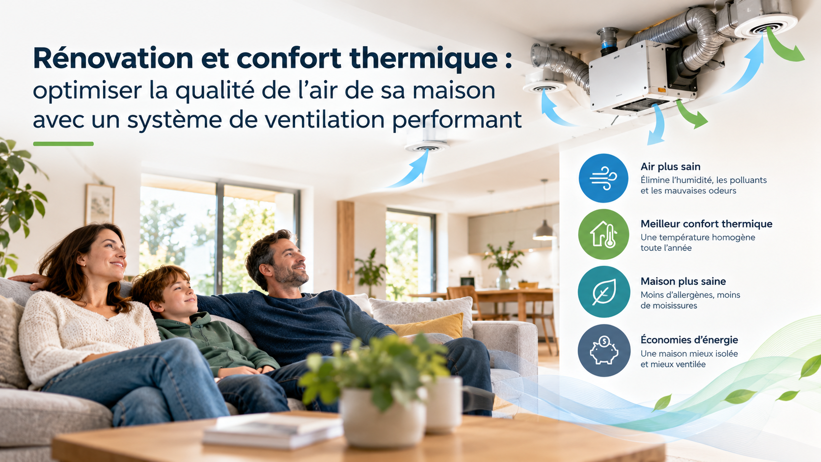 Rénovation et confort thermique : optimiser la qualité de l'air de sa maison avec un système de ventilation performant